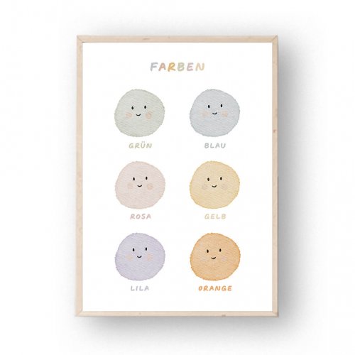 Poster Farben lernen A4 – print