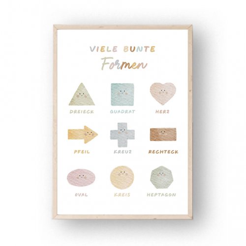Poster Formen lernen A4 – print