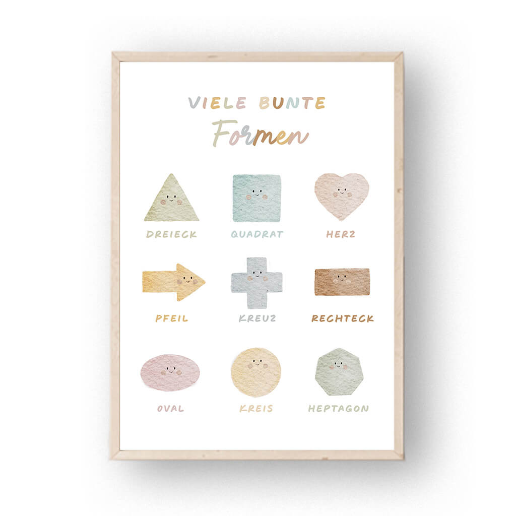 Poster Formen lernen A4 – print