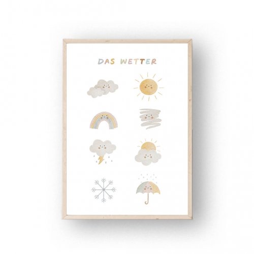 Poster Das Wetter A4 A3 – print