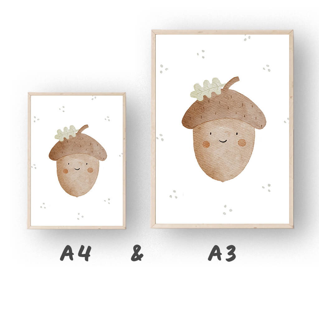 Poster Eichel A4 & A3 – print – Bild 2