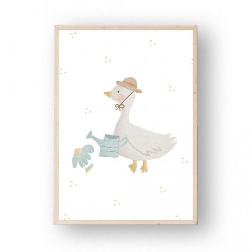 Poster Gans im Garten A4 A3 – print