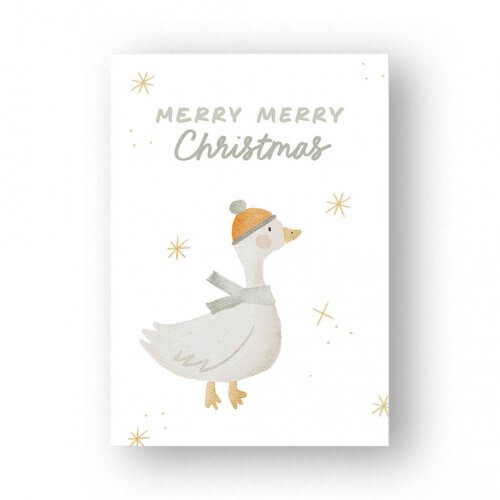 Postkarte Weihnachten Gans A6 - print