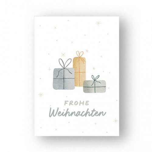 Postkarte Weihnachten Geschenke A6 - print