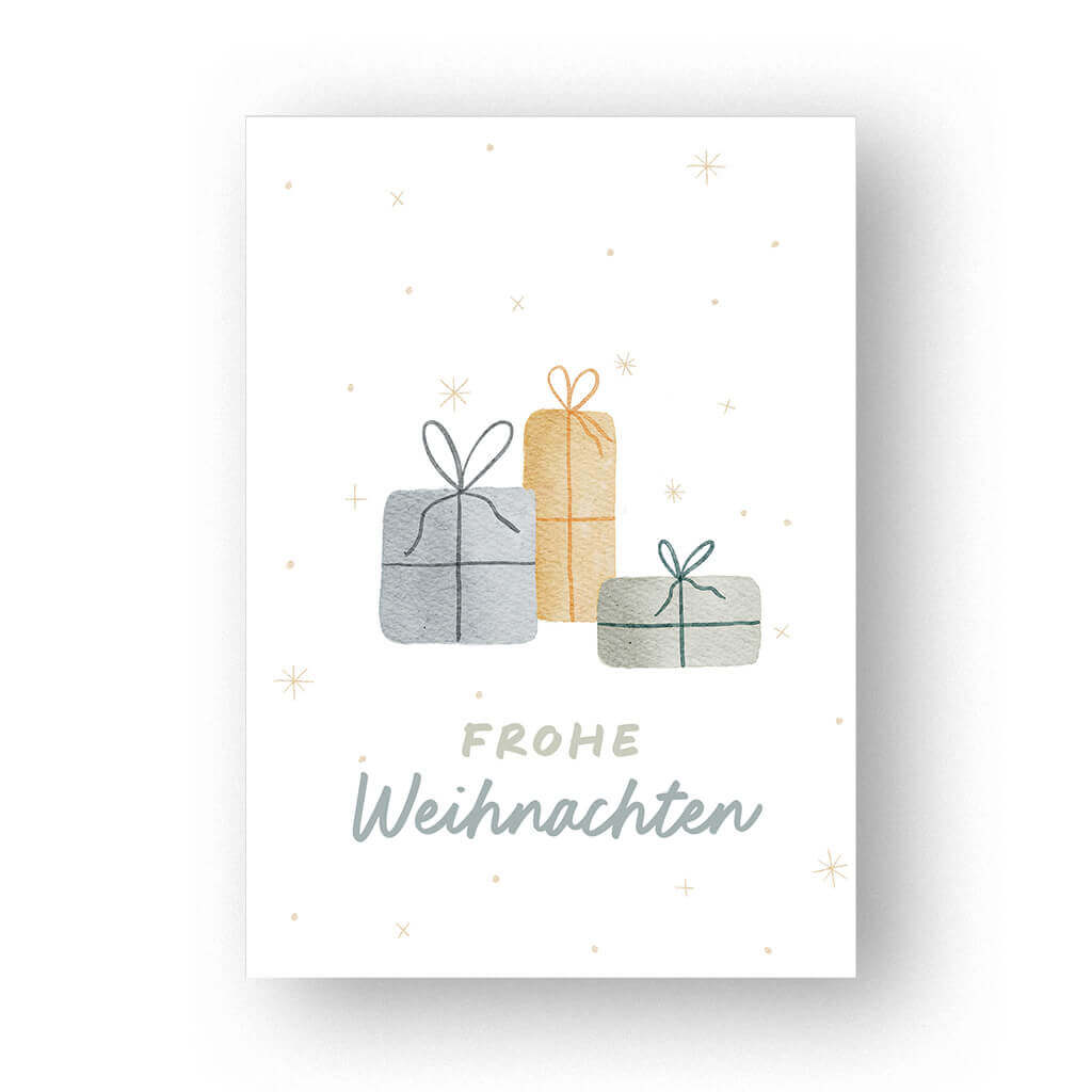 Postkarte Weihnachten Geschenke A6 - print