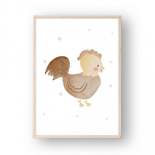 Poster Hahn A4 A3 – print