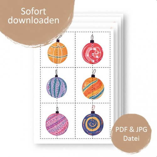 Tablettarbeiten Weihnachten 1 ab 2 Jahre – zum Ausdrucken [Digital]