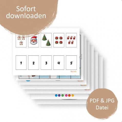 Tablettarbeiten Weihnachten 2 ab 3 Jahre– zum Ausdrucken [Digital]