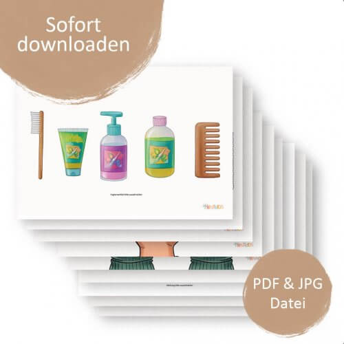 Tablettarbeiten Körperpflege ab 2 Jahre – zum Ausdrucken [Digital]