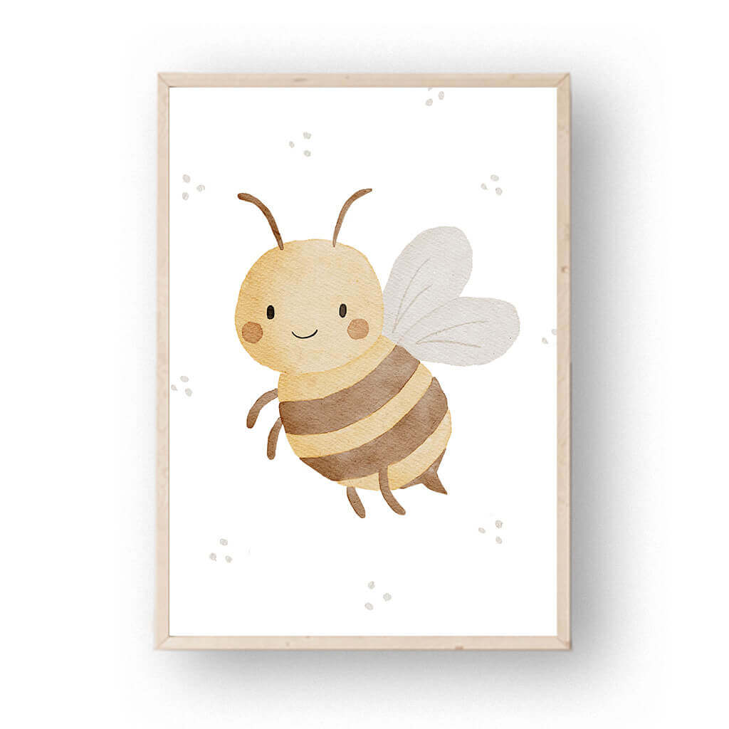 Poster Dunkle Europäische Honigbiene A4 A3 – print