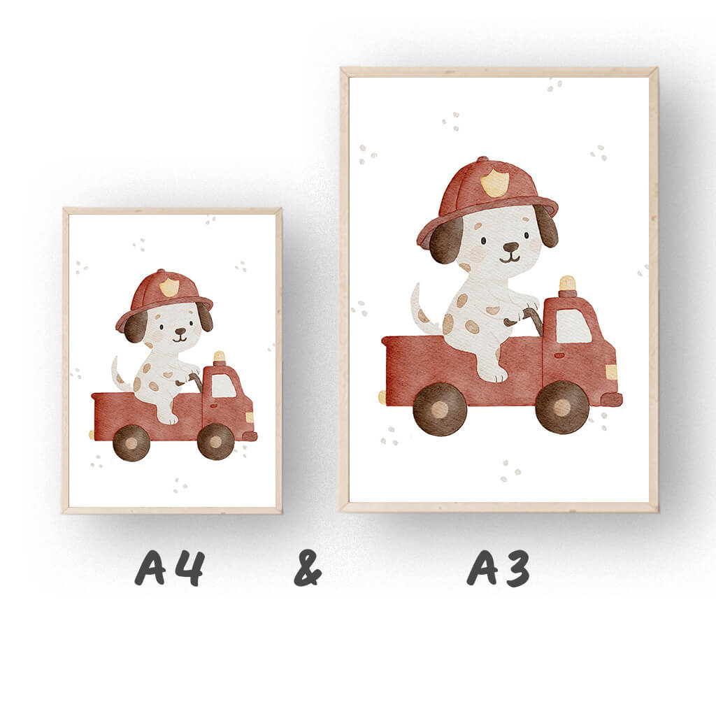 Poster Feuerwehrdalamtiner A4 A3 – print – Bild 2