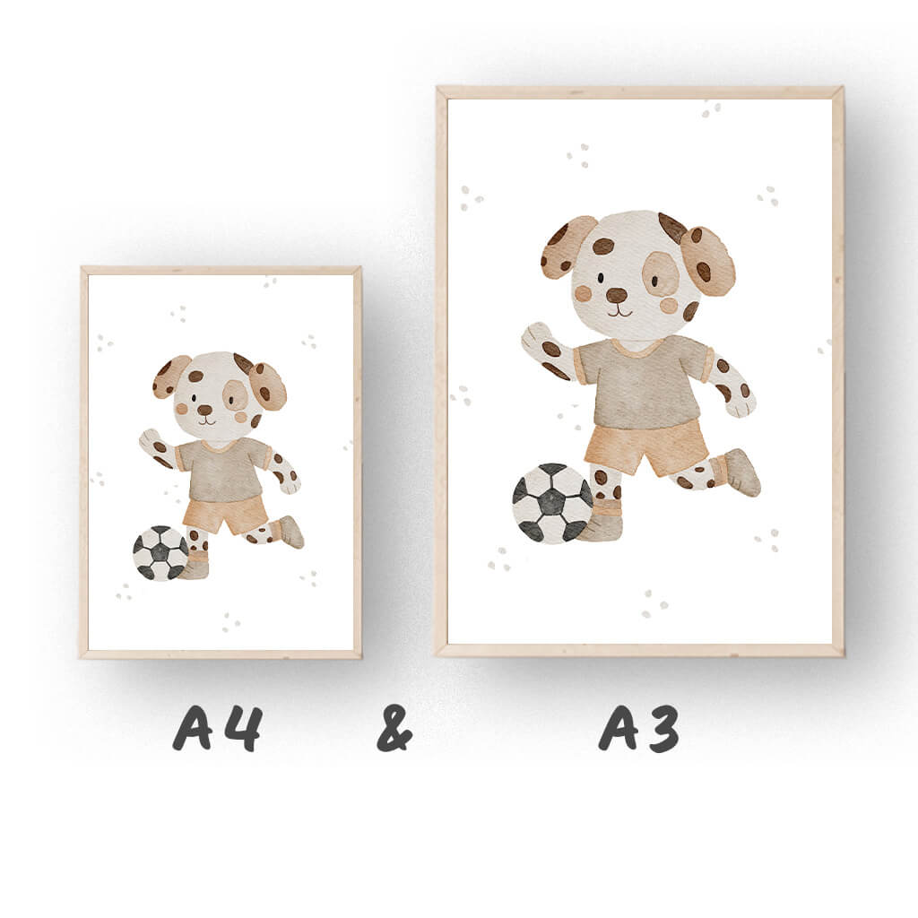 Poster Fußballdalmatiner A4 A3 – print – Bild 2