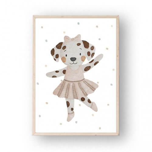 Poster Ballerinadalmatiner A4 A3 – print