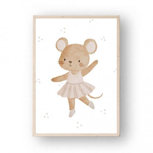 Poster Ballerinamaus A4 A3 – print