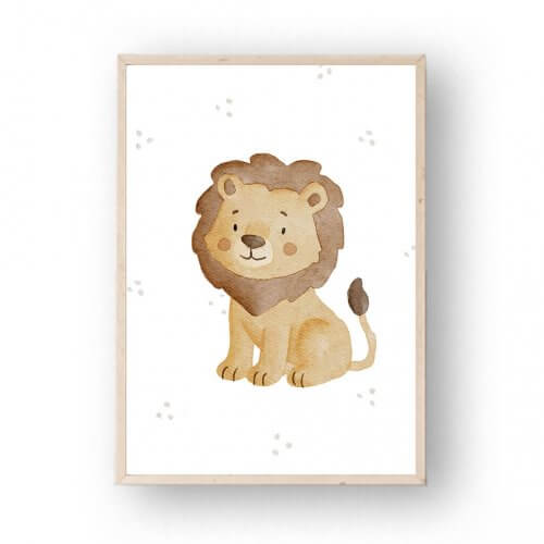 Poster Höhlenlöwe A4 – print