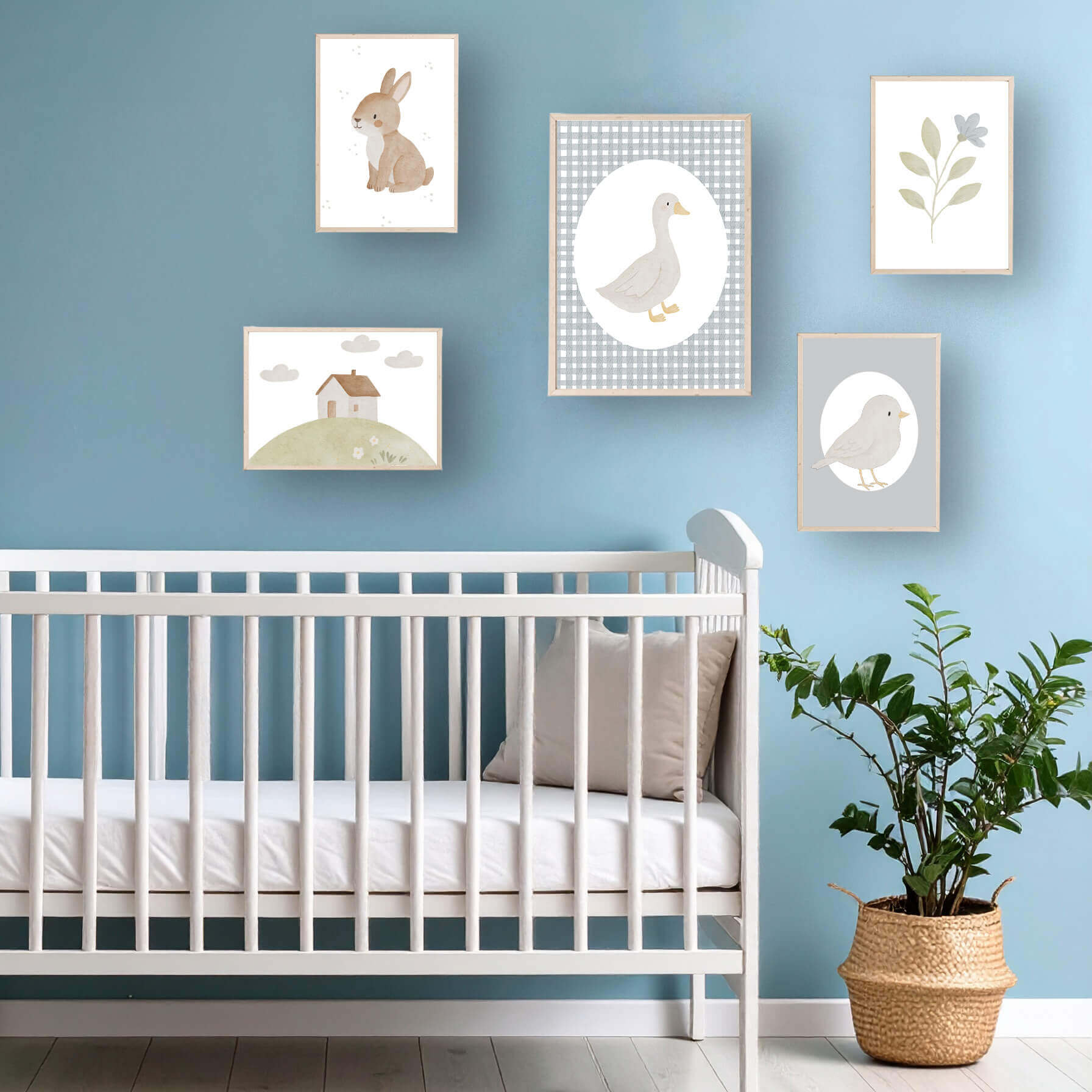 Posterset Landhaus blau A5 & A4 – print – Bild 3