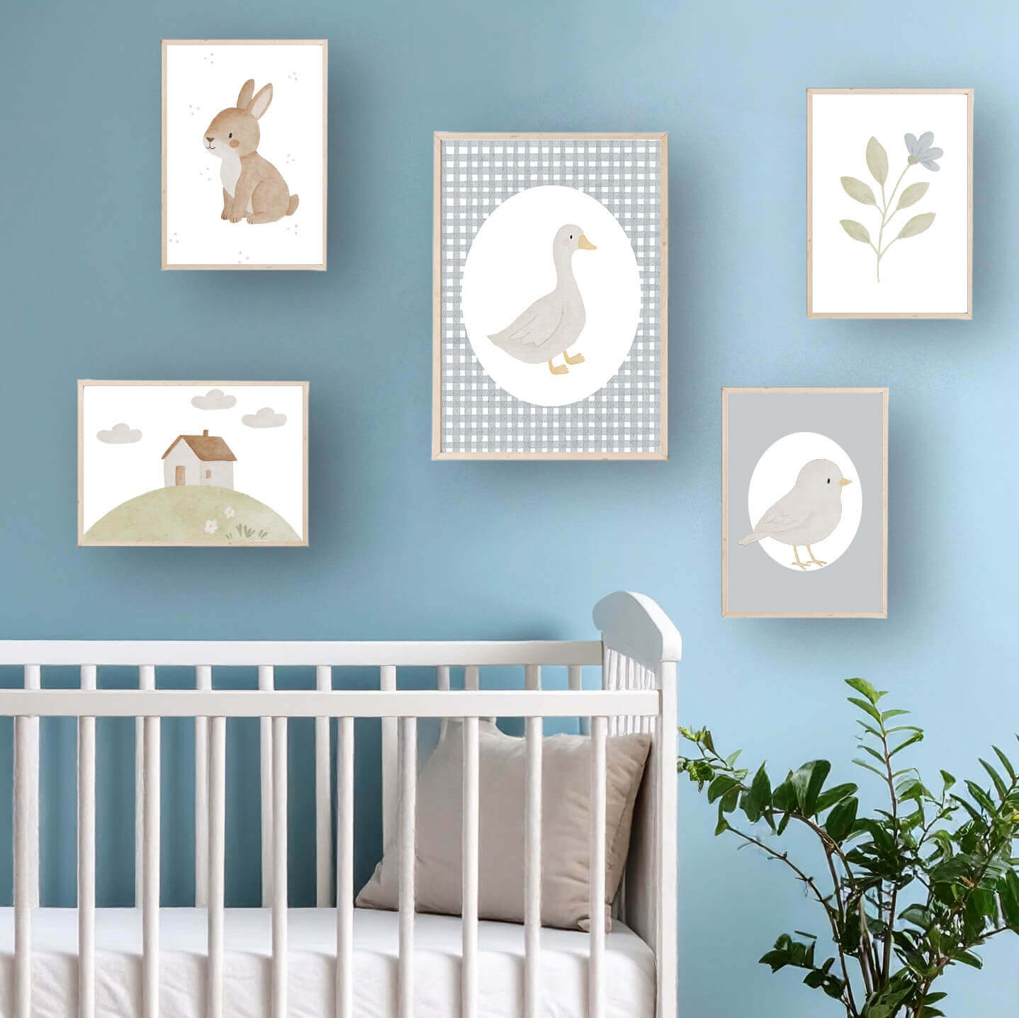 Posterset Landhaus blau A5 & A4 – print – Bild 2