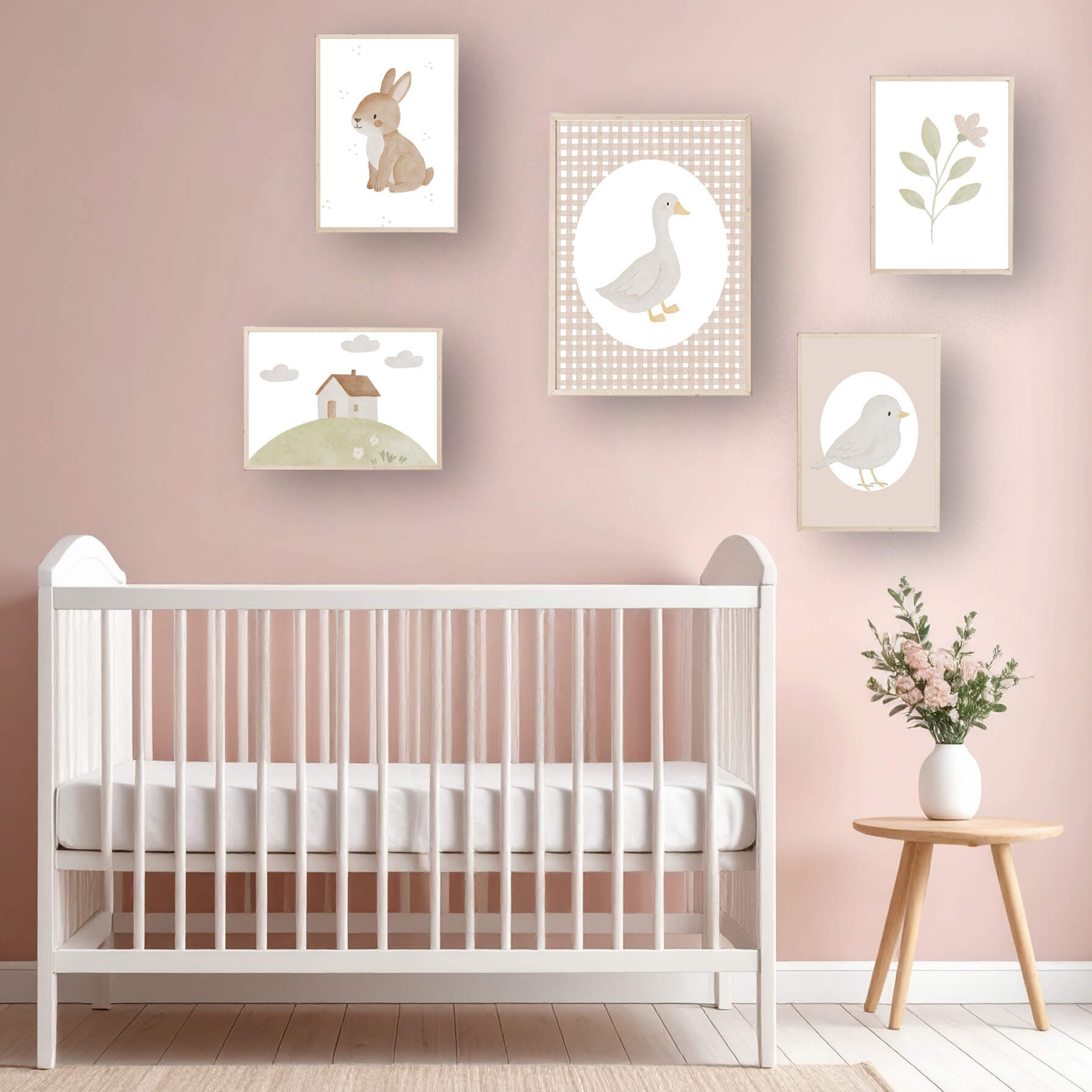 Posterset Landhaus rosa A5 & A4 – print – Bild 2