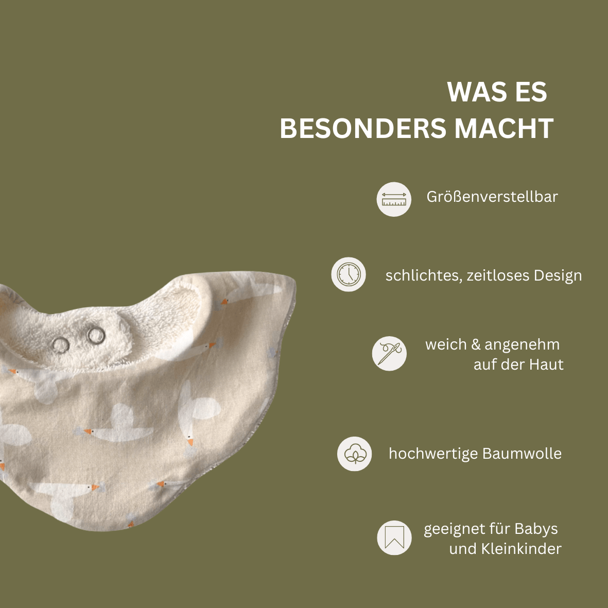 Babybib Vögel – Lätzchen – Bild 4