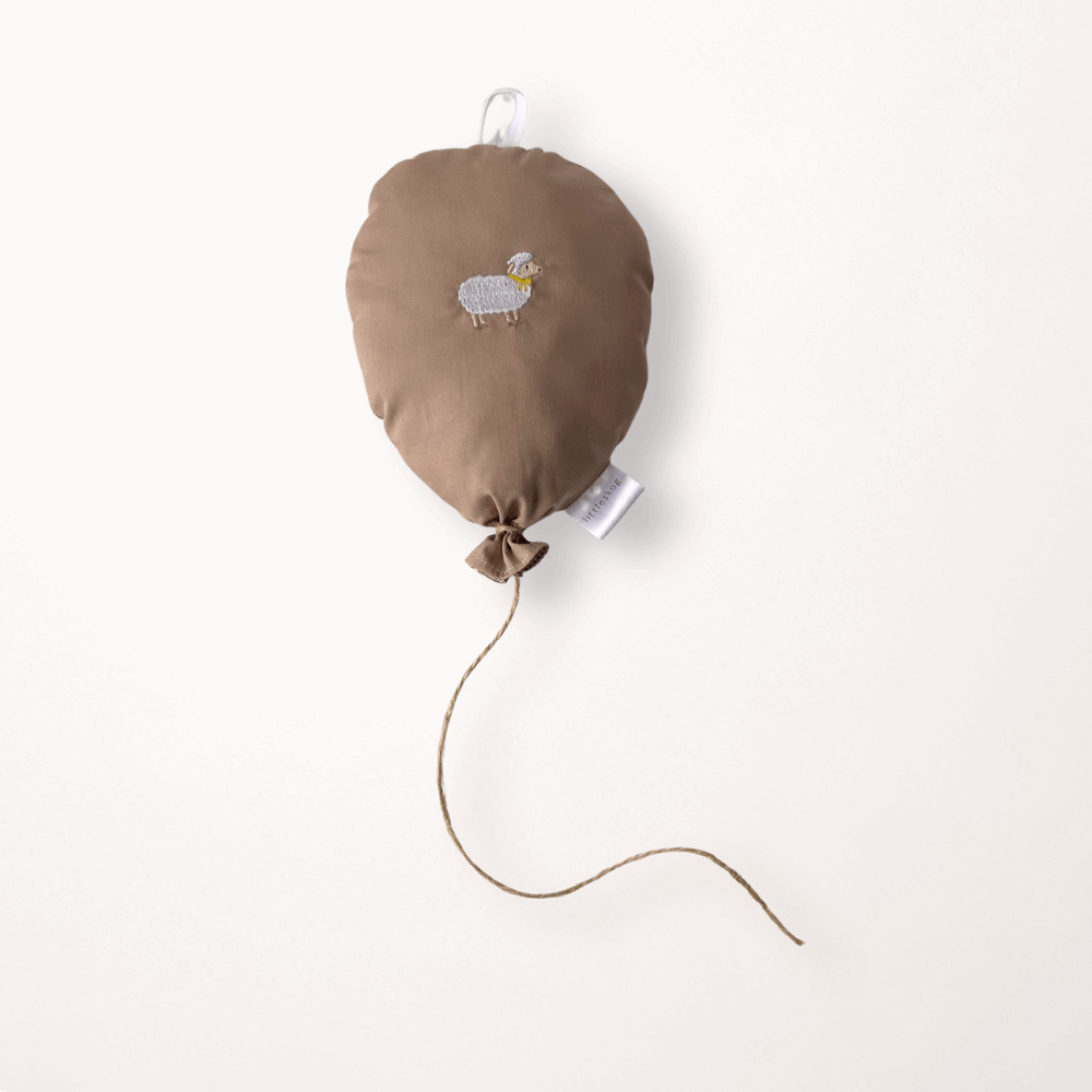 Luftballon Schaf bestickt - Stoff-Ballon