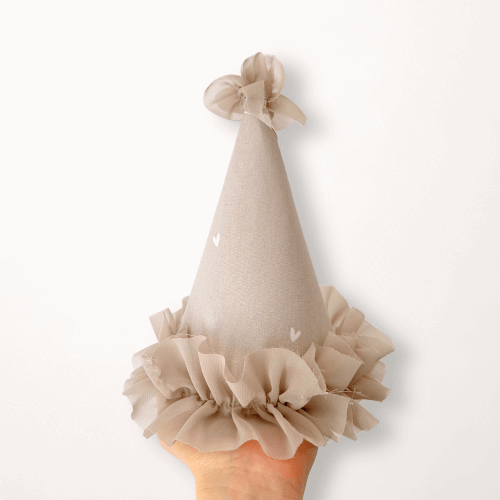 Partyhut Herzen - Stoff-Geburtstagshut