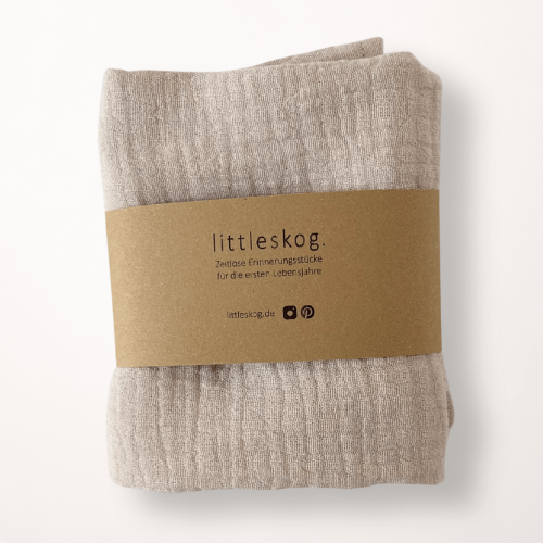 Musselin Tuch taupe – Spucktuch